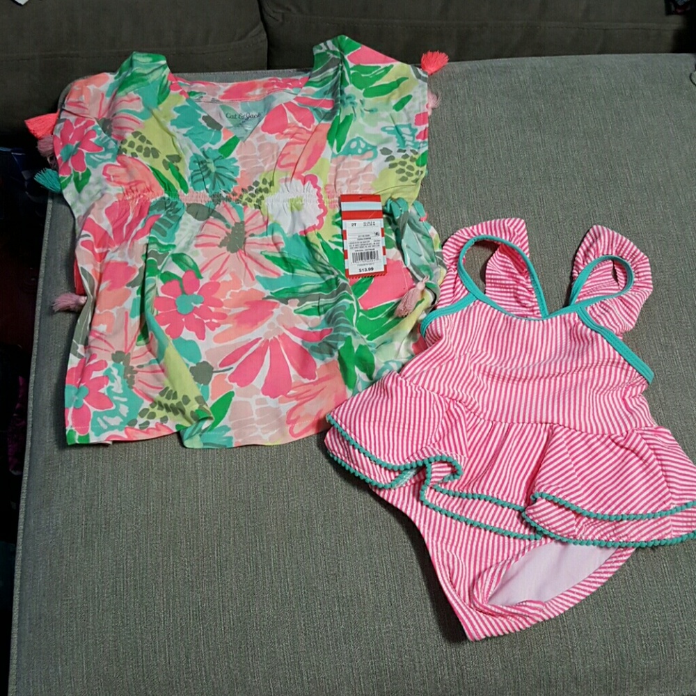 Bathing suit and cover-up set - Picture 1 of 5